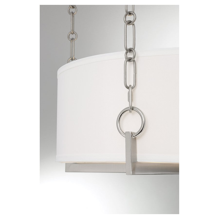 4 Light Pendant, Satin Nickel