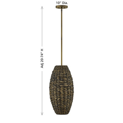 Savoy House Tierra Brisa 1Lt Pendant, Riviera, Riviera Brass