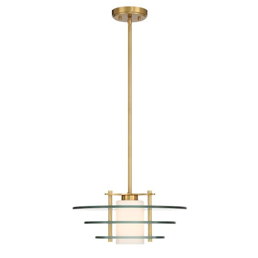 Savoy House Newell 1-Light Pendant, Warm Brass - 7-8604-1-322