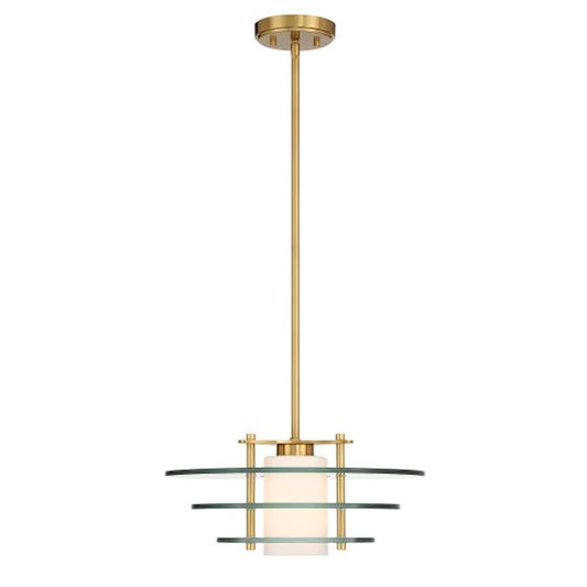 1 Light Pendant, Warm Brass