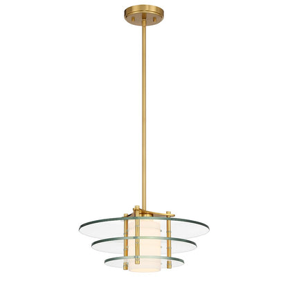 1 Light Pendant, Warm Brass