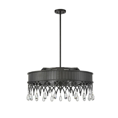 6 Light Pendant, Olde Gray