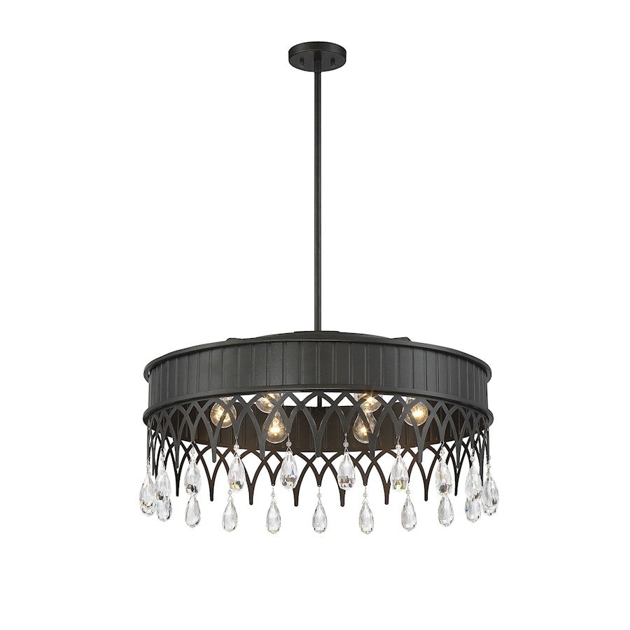 6 Light Pendant, Olde Gray