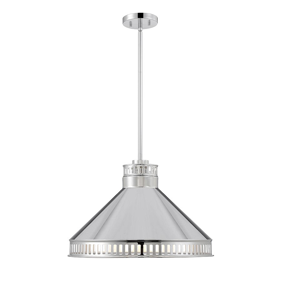 3 Light Pendant, Polished Nickel