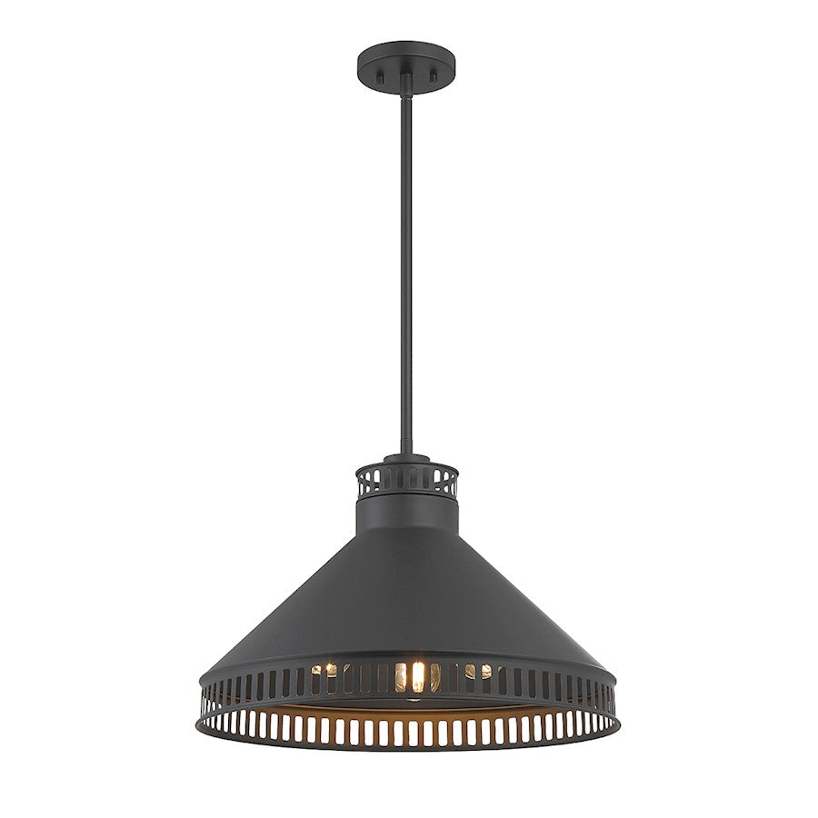 3 Light Pendant, Matte Black