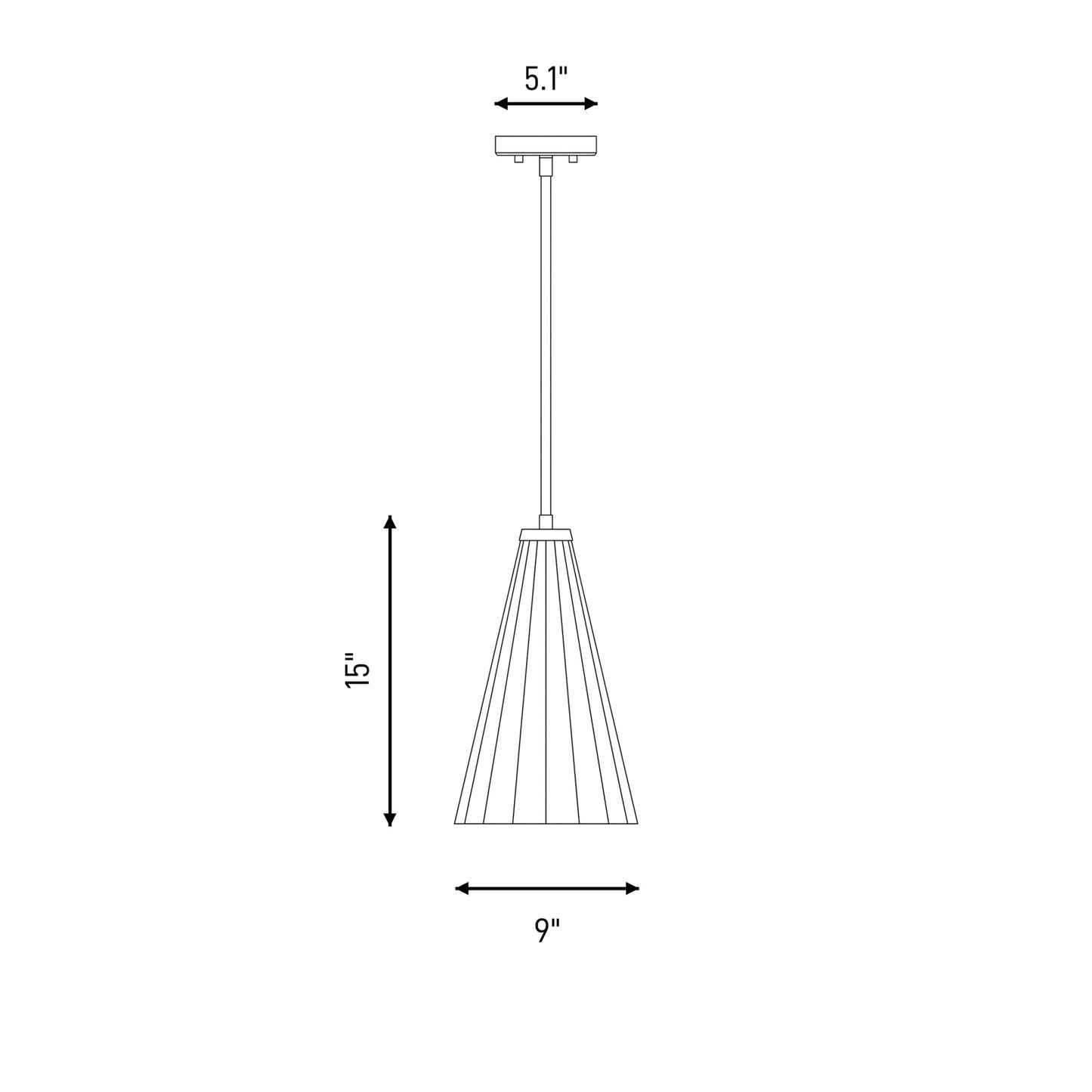 1 Light Pendant, Warm Brass