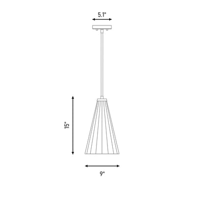 1 Light Pendant, Warm Brass