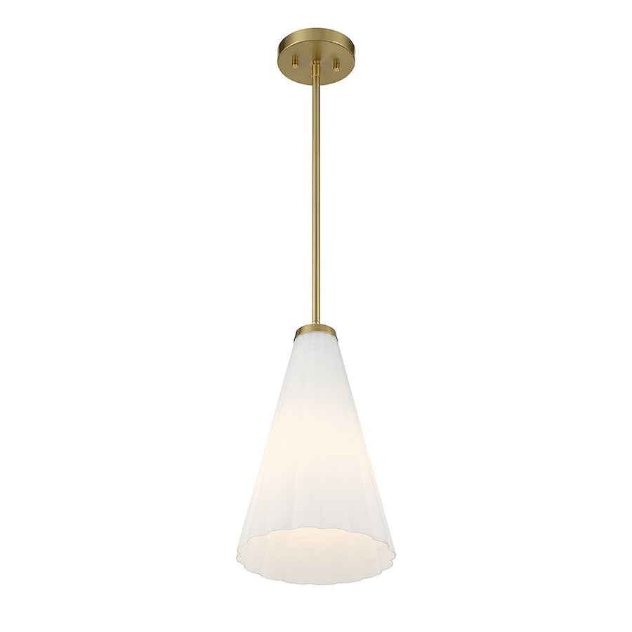 1 Light Pendant, Warm Brass