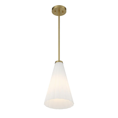 1 Light Pendant, Warm Brass