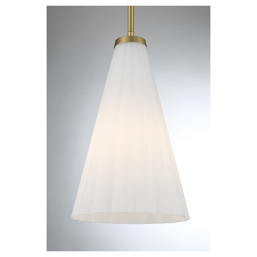 1 Light Pendant, Warm Brass