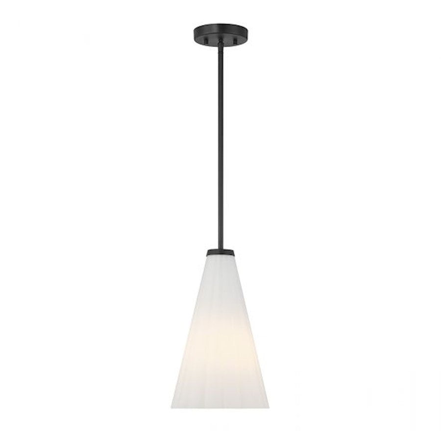 1 Light Pendant, Matte Black