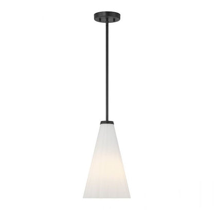 1 Light Pendant, Matte Black