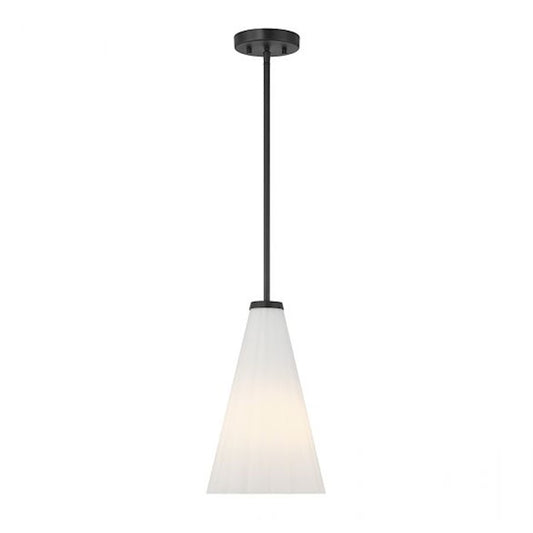 1 Light Pendant, Matte Black