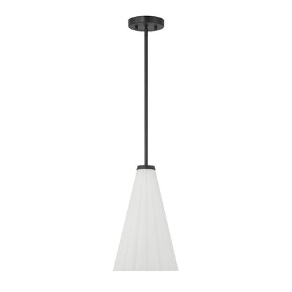 1 Light Pendant, Matte Black