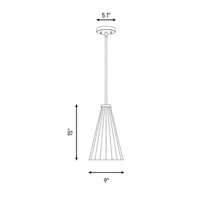 1 Light Pendant, Matte Black