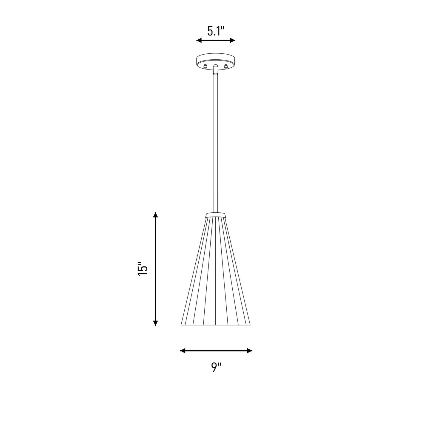 1 Light Pendant, Matte Black