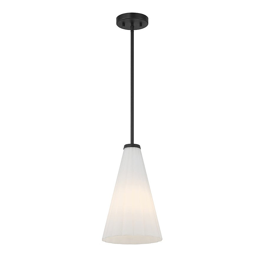 1 Light Pendant, Matte Black