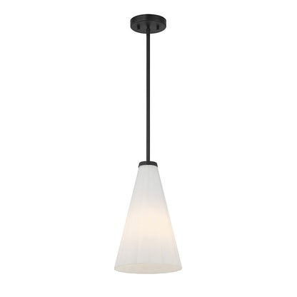 1 Light Pendant, Matte Black