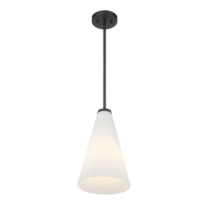 1 Light Pendant, Matte Black