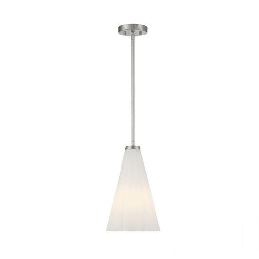 1 Light Pendant, Satin Nickel