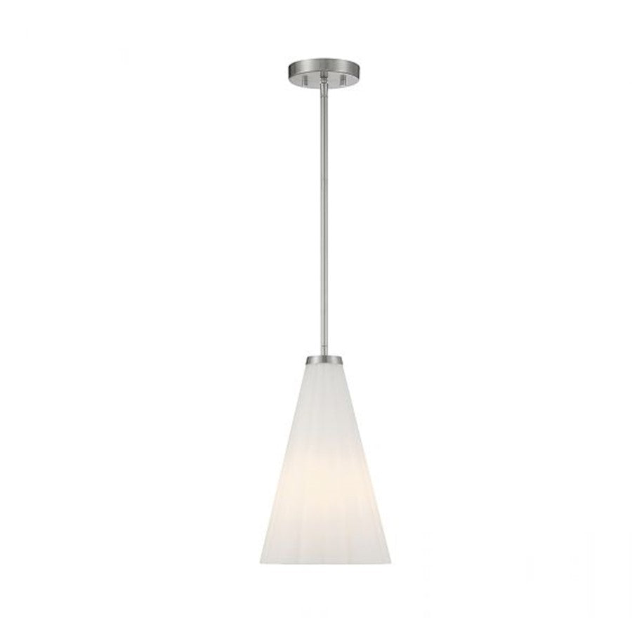 1 Light Pendant, Satin Nickel