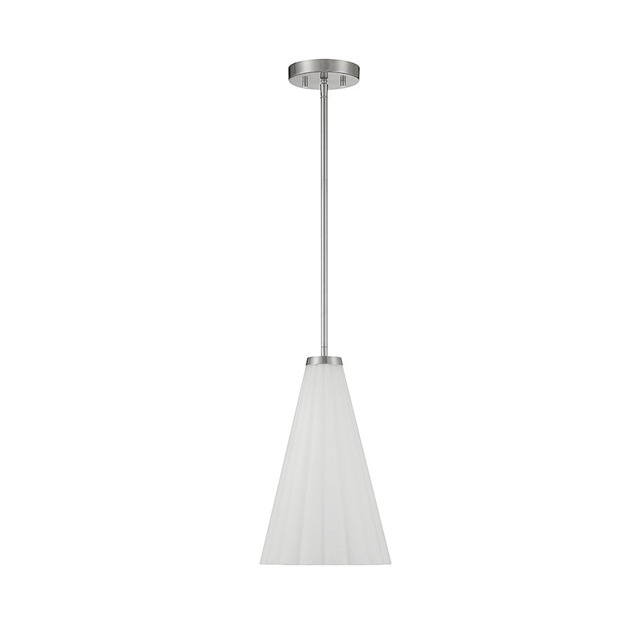 1 Light Pendant, Satin Nickel