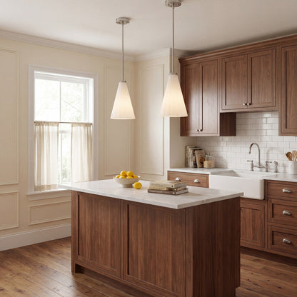 1 Light Pendant, Satin Nickel