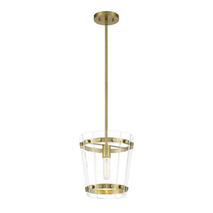 1 Light Pendant, Warm Brass