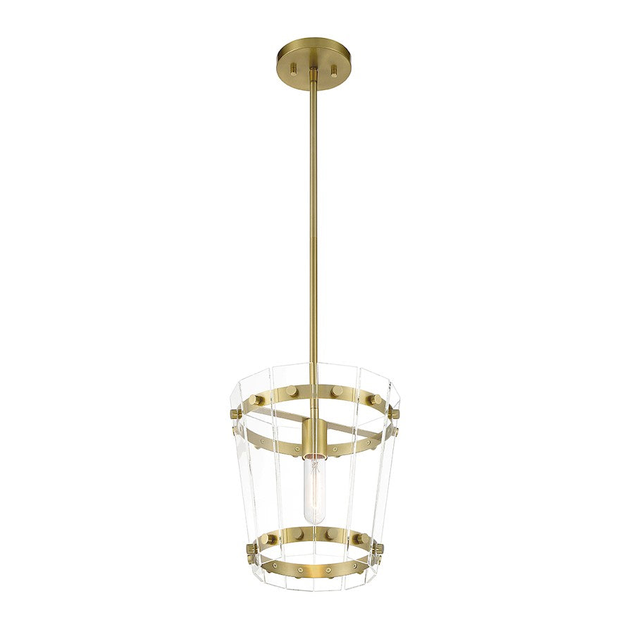 1 Light Pendant, Warm Brass