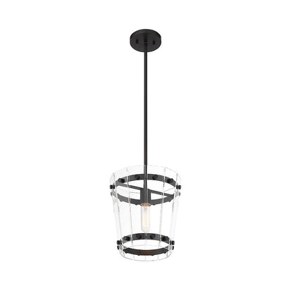 1 Light Pendant, Matte Black