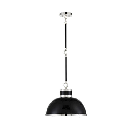 1 Light Pendant, Black/ Nickel