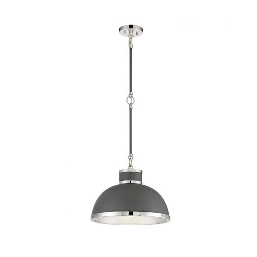 1 Light Pendant, Gray