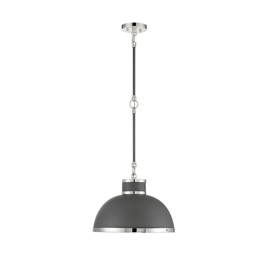 1 Light Pendant, Gray