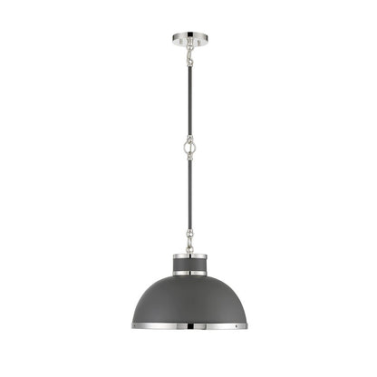 1 Light Pendant, Gray