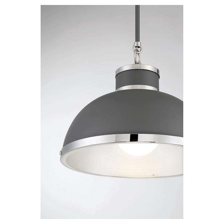 1 Light Pendant, Gray