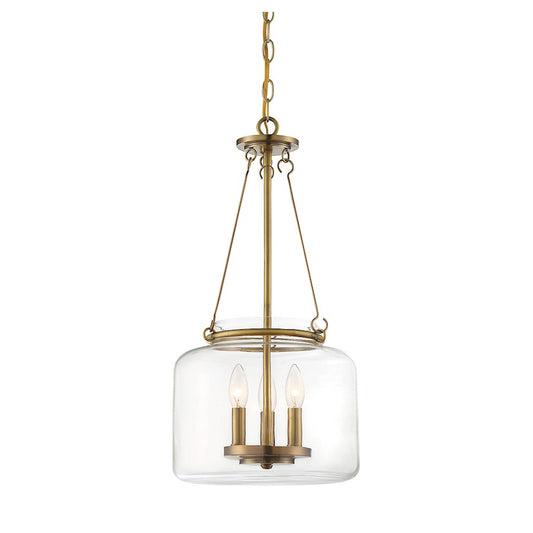 Savoy House Akron 3-Light Pendant, Warm Brass - 7-9006-3-322