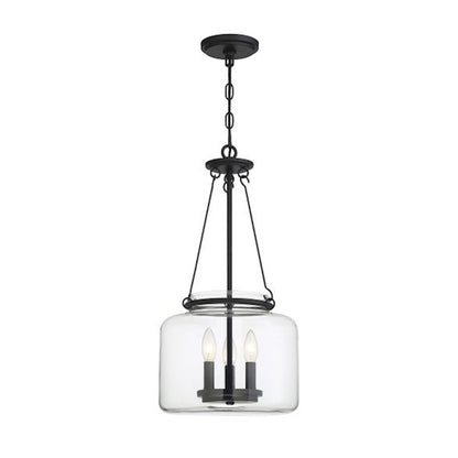 3 Light Pendant, Matte Black