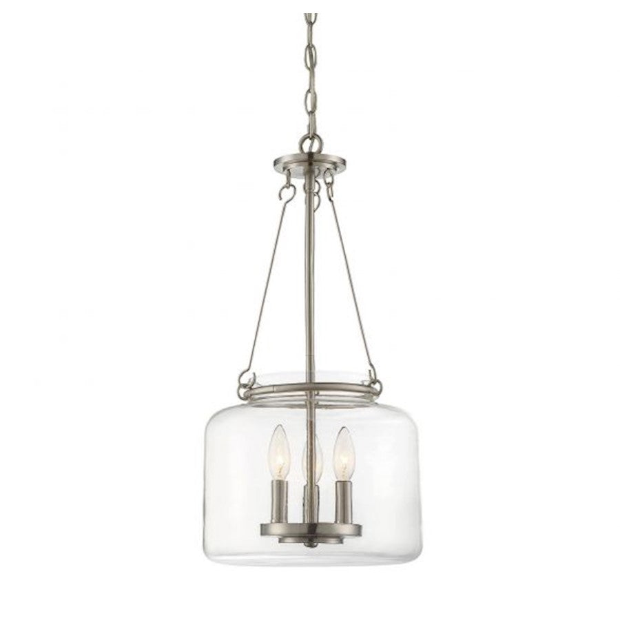 Savoy House Akron 3-Light Pendant, Satin Nickel - 7-9006-3-SN