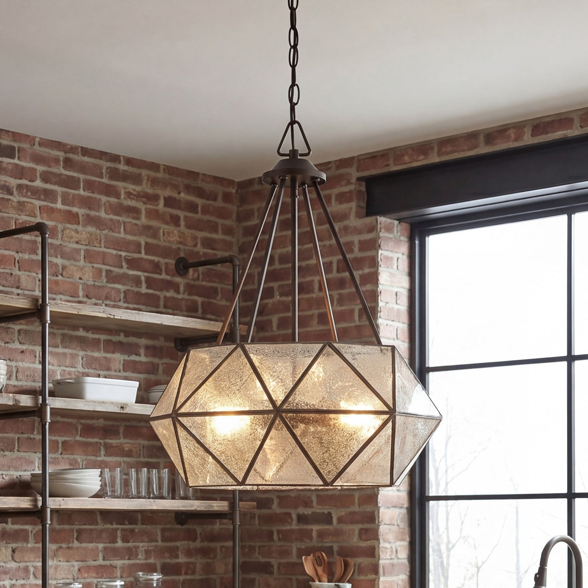 4 Light Pendant, Oiled Burnished Bronze