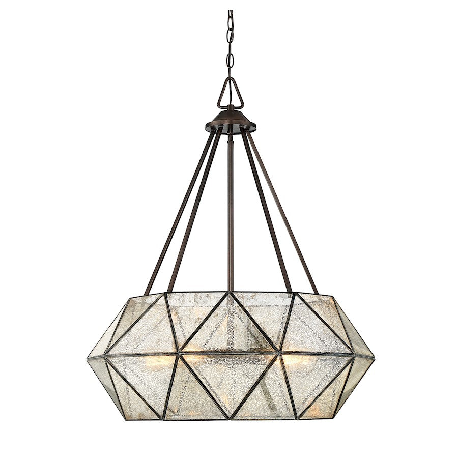 4 Light Pendant, Oiled Burnished Bronze
