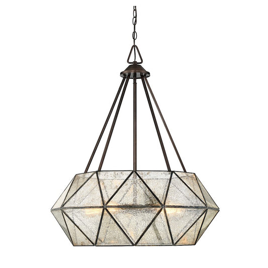 4 Light Pendant, Oiled Burnished Bronze