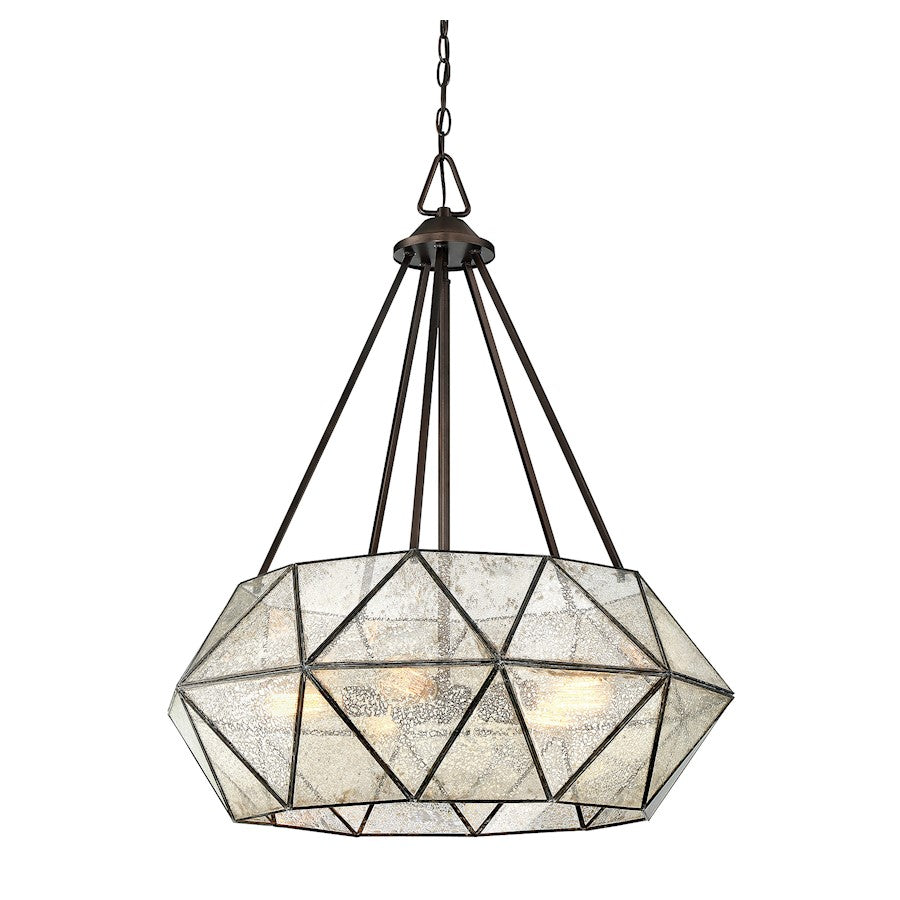 4 Light Pendant, Oiled Burnished Bronze