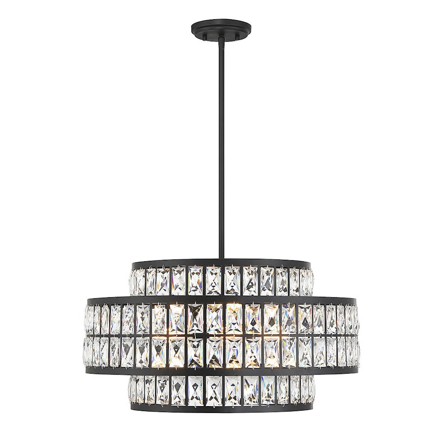 3 Light Pendant, Matte Black