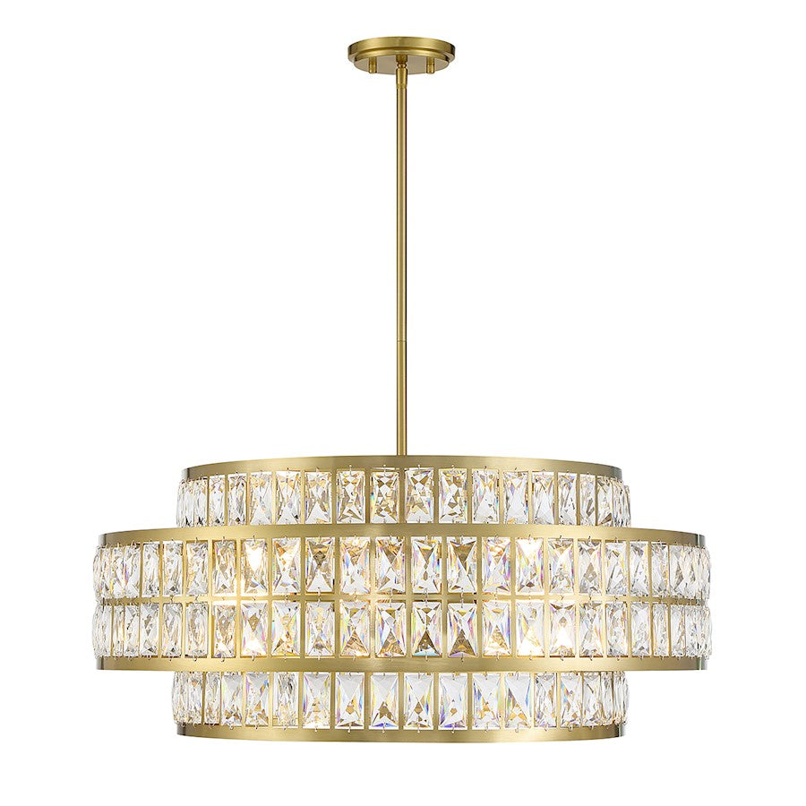 Savoy House Renzo 6-Light Pendant, Warm Brass - 7-9048-6-322