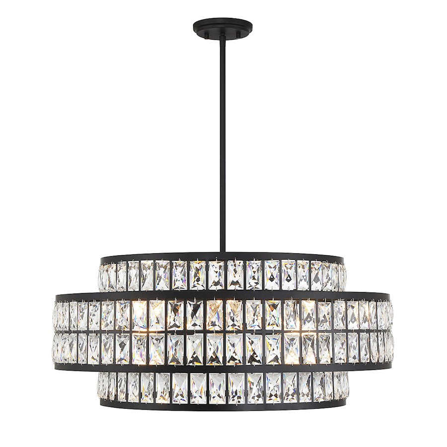 3 Light Pendant, Matte Black