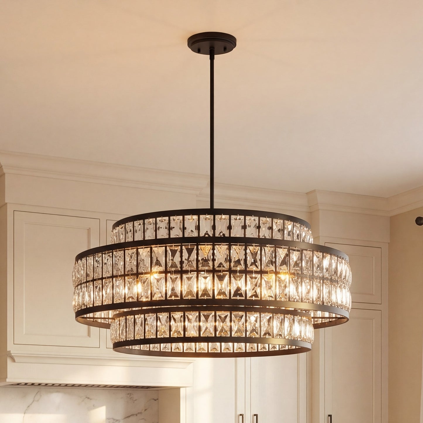 3 Light Pendant, Matte Black