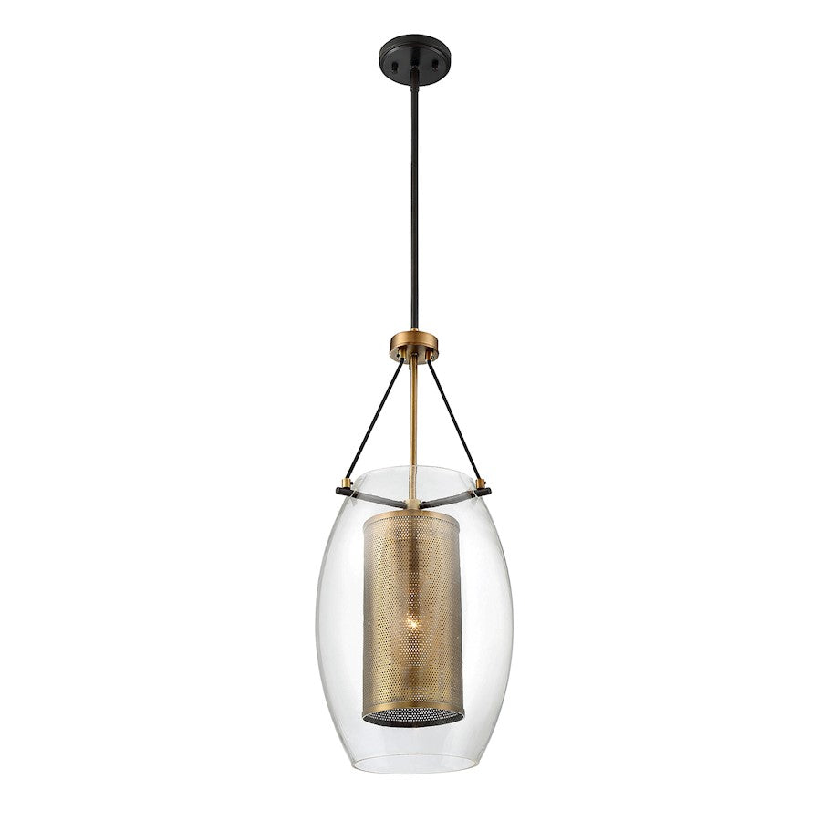 1 Light Pendant, Warm Brass