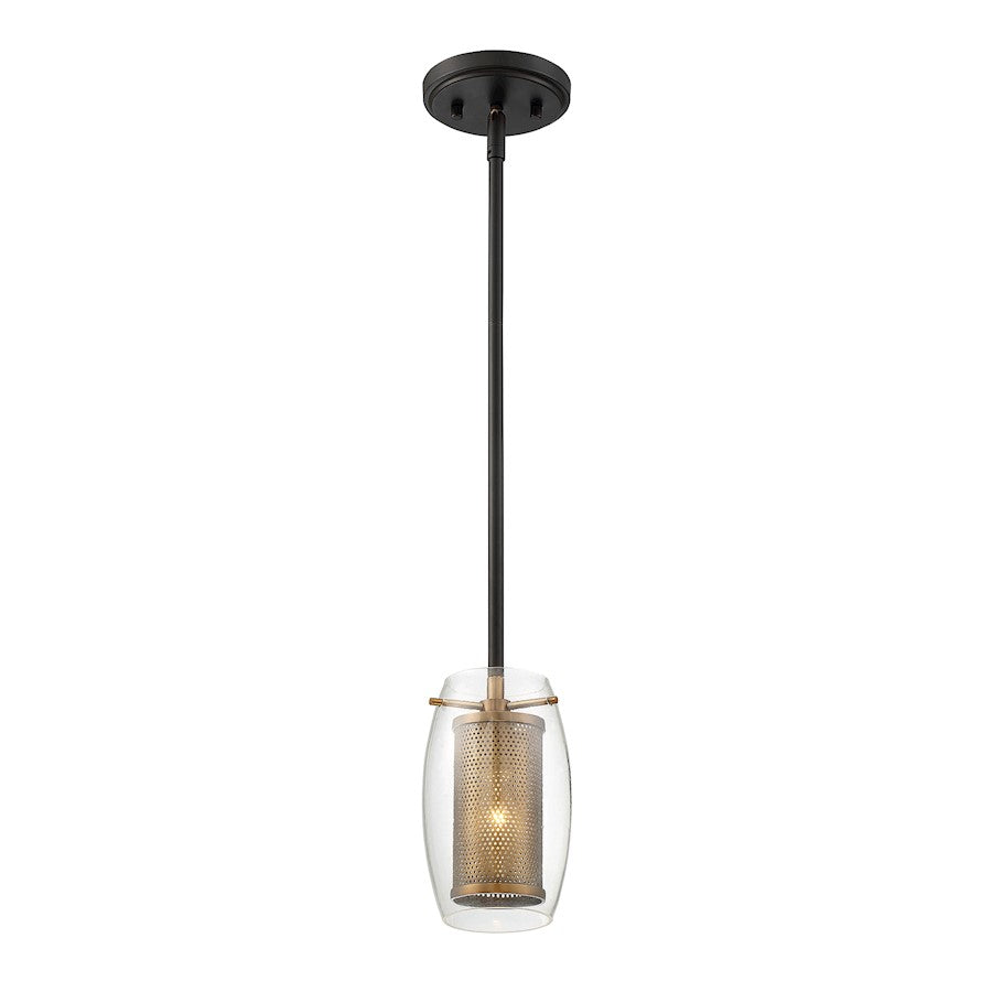 1 Light Mini Pendant, Warm Brass