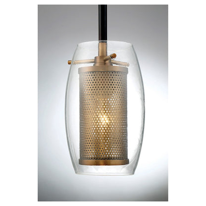 1 Light Mini Pendant, Warm Brass