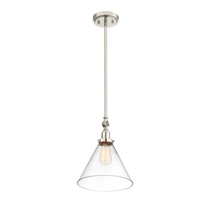 1 Light Pendant, Polished Nickel